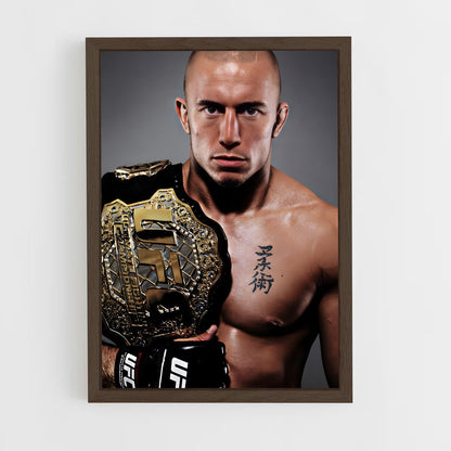 ap-georges st-pierre-3 cadre Bois foncé