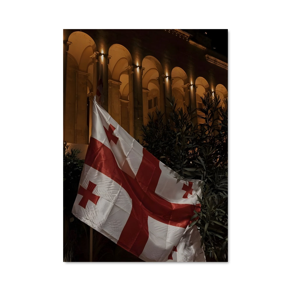 Poster Drapeau de Géorgie