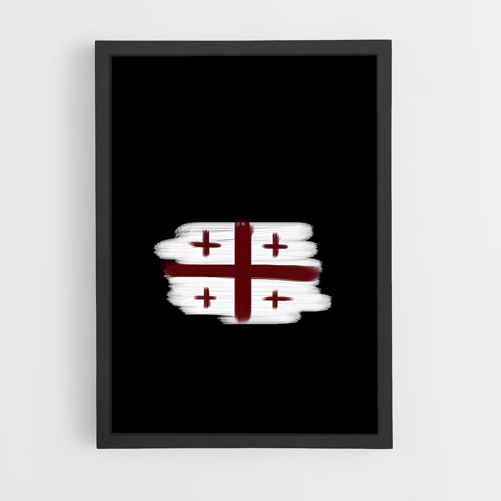 ap-georgia flag-4 cadre Noir