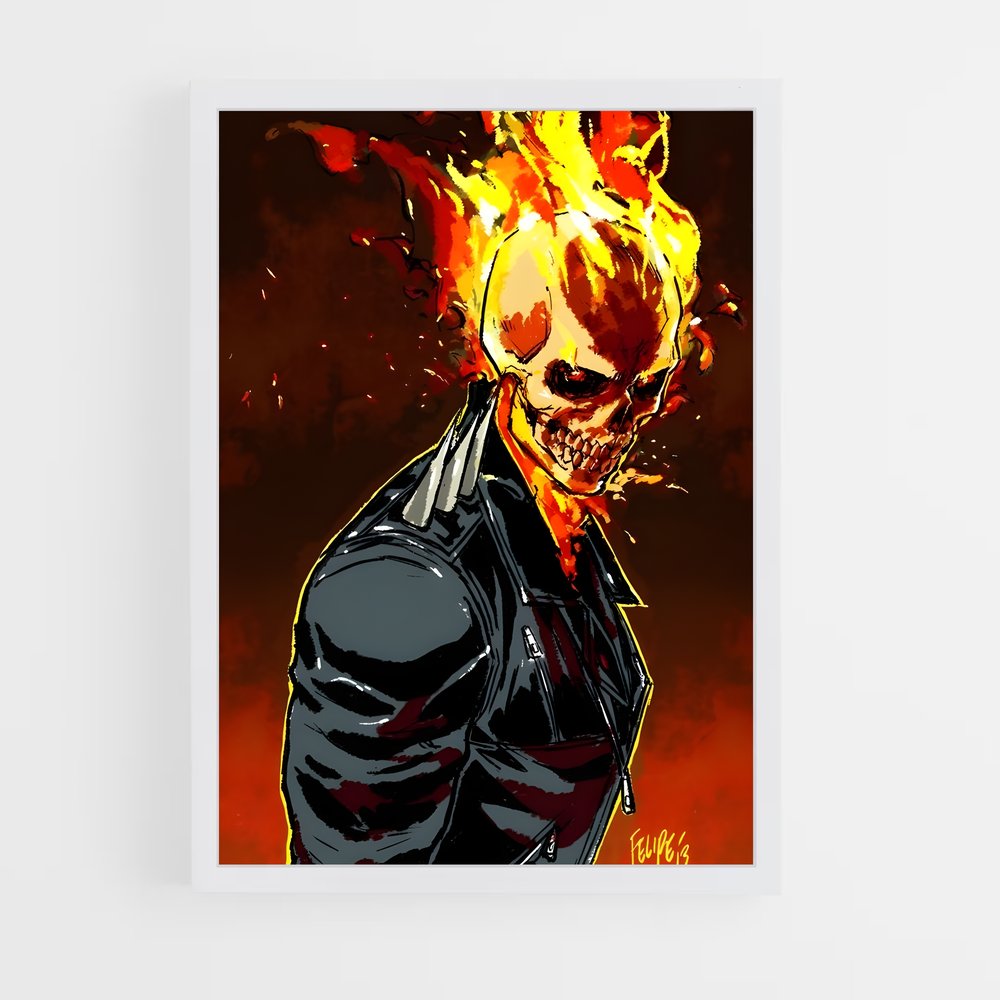 ap-ghost rider johnny blaze-2 cadre Blanc