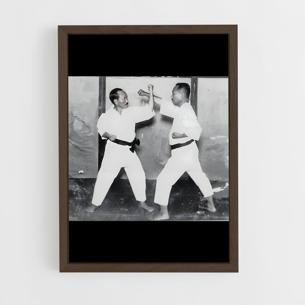 ap-gichin funakoshi-2 cadre Bois foncé