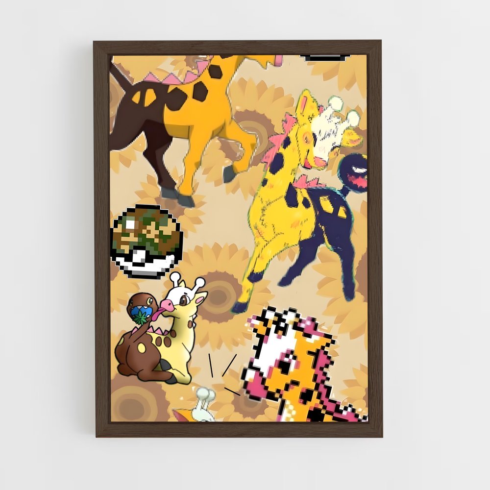 ap-girafarig-1 cadre Bois foncé
