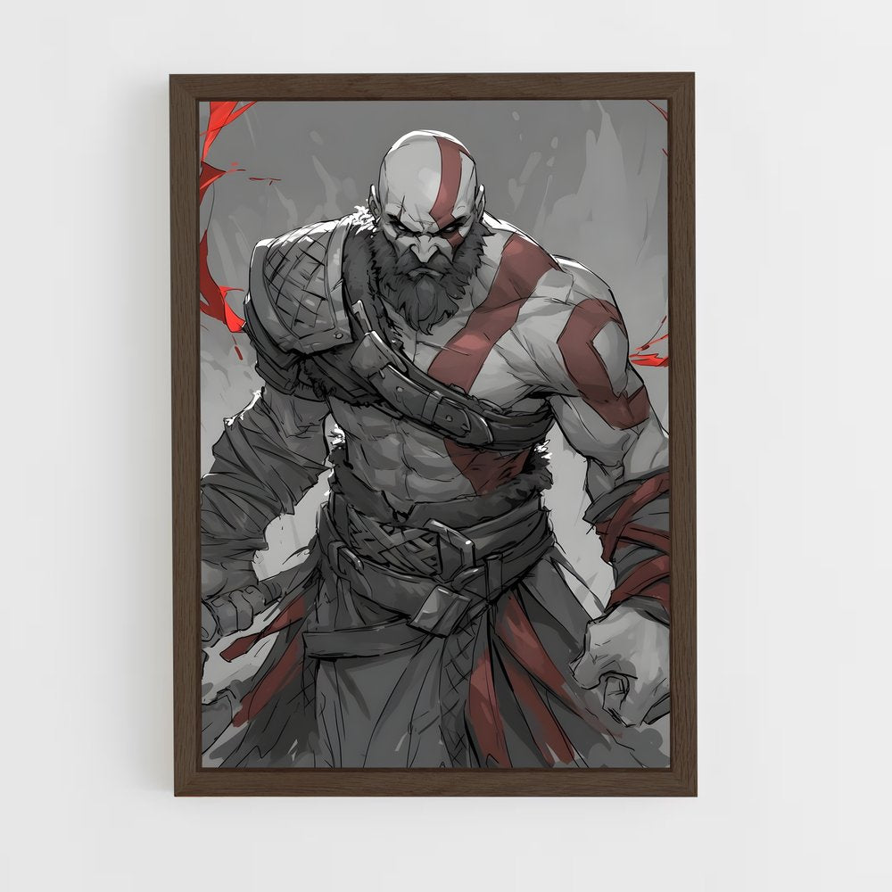 ap-god of war-2 cadre Bois foncé