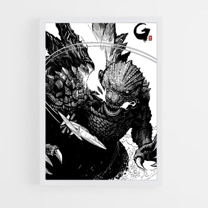 ap-gojira-3 cadre Blanc