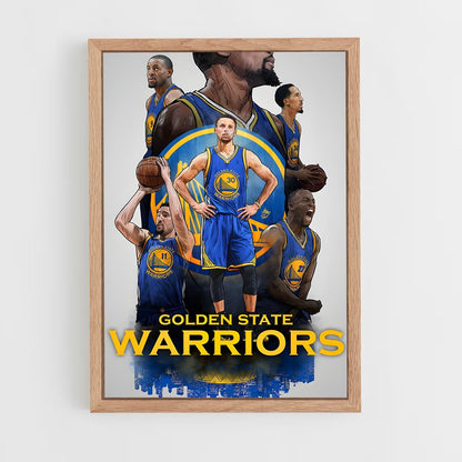 ap-golden state warriors-7 cadre Bois clair