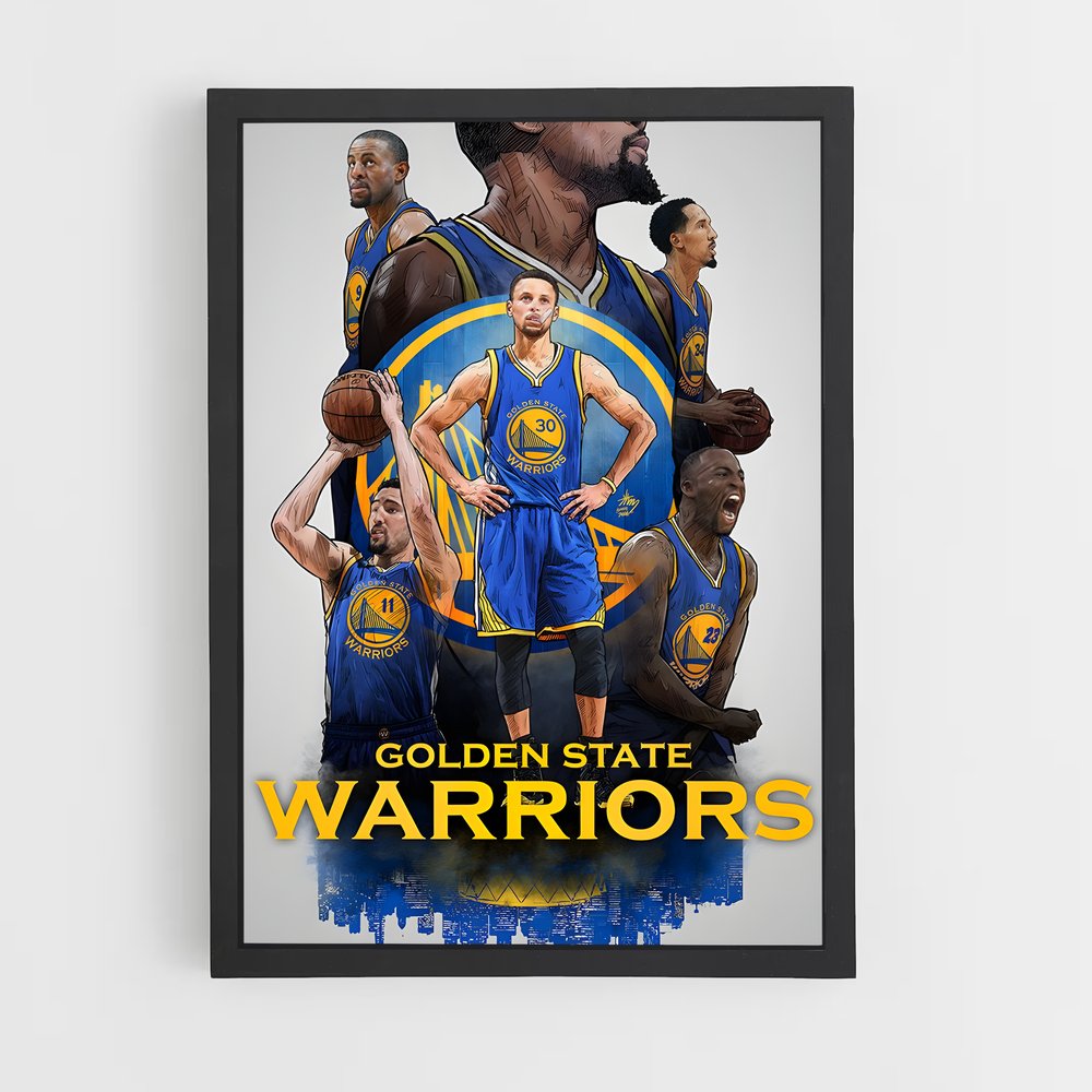 ap-golden state warriors-7 cadre Noir