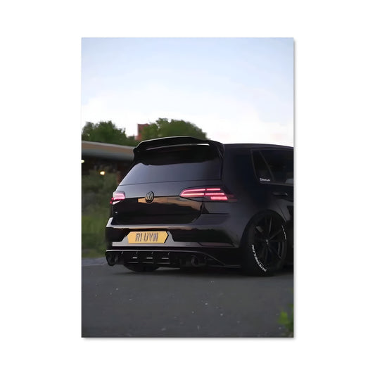 Poster Noir et Sportif