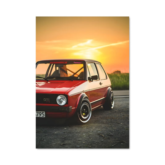 Poster Golf GTI Rouge