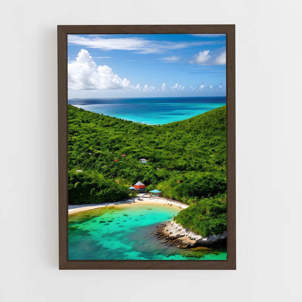ap-grand anse beach-2 cadre Bois foncé