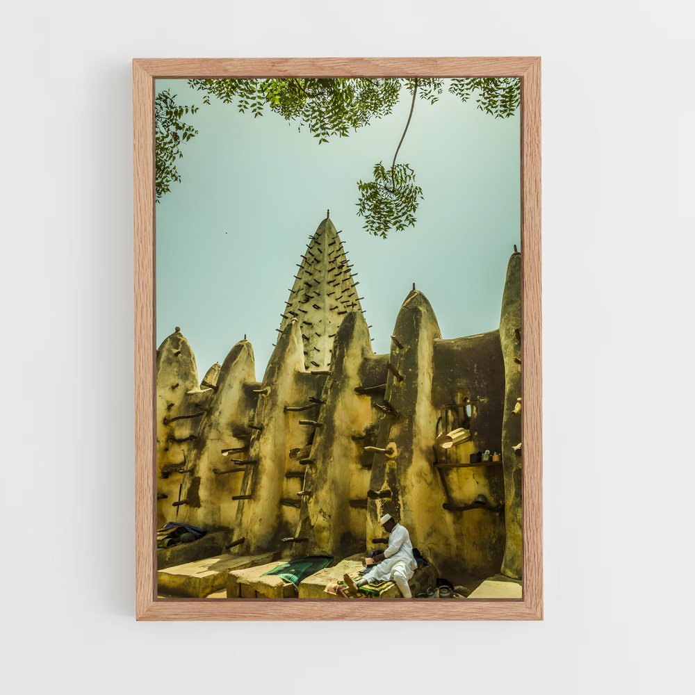 ap-grand mosque ouagadougou-1 cadre Bois clair