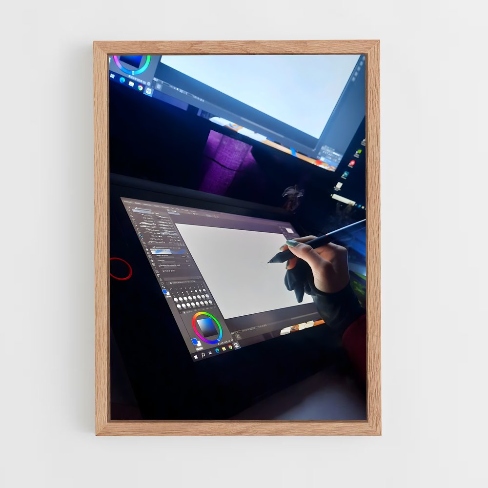 ap-graphic designer-1 cadre Bois clair