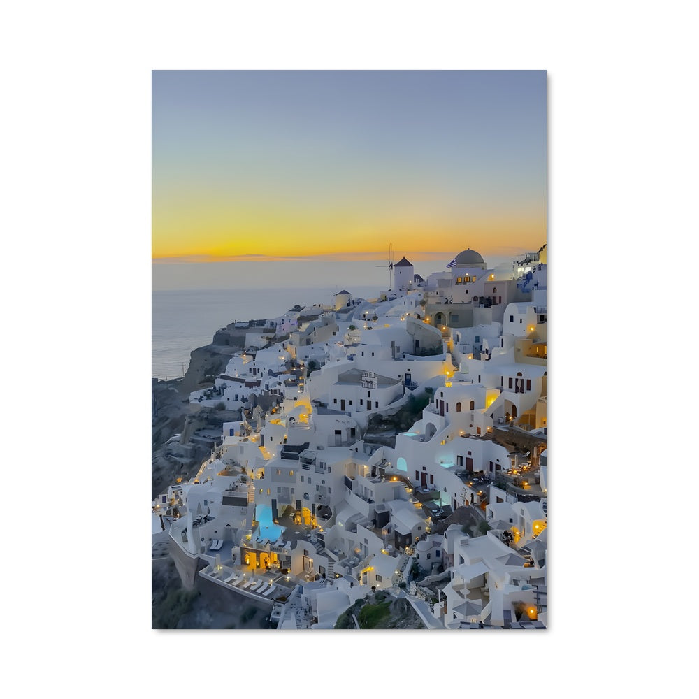Poster Crépuscule d'Oia