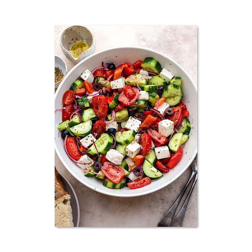 Poster Salade Grecque et Partage