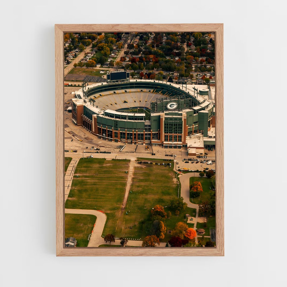 ap-green bay packers-4 cadre Bois clair