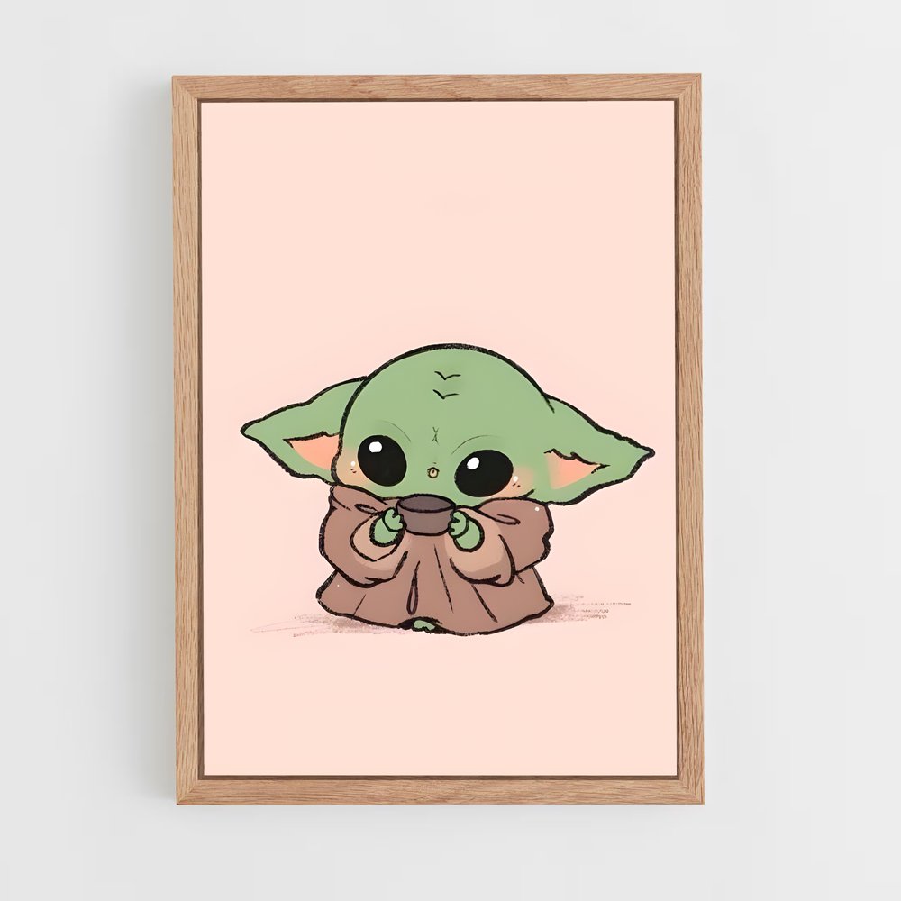 ap-grogu baby yoda-2 cadre Bois clair