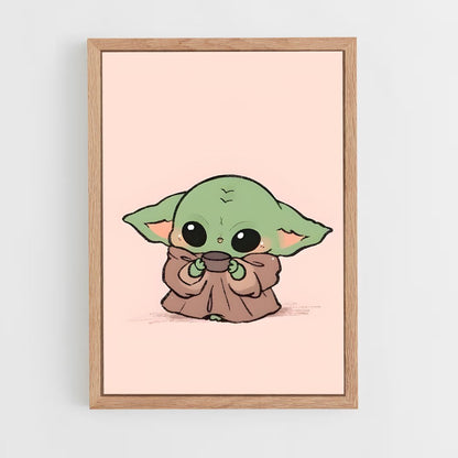 ap-grogu baby yoda-2 cadre Bois clair