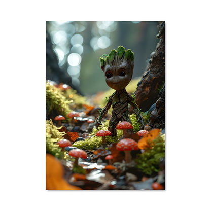 Poster Groot au Cœur des Feuilles