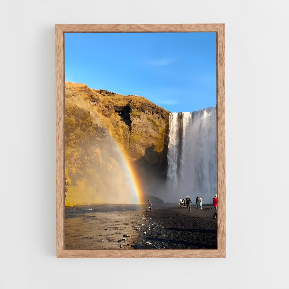 ap-gullfoss waterfall-12 cadre Bois clair