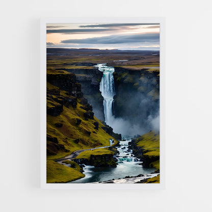 ap-gullfoss waterfall-3 cadre Blanc