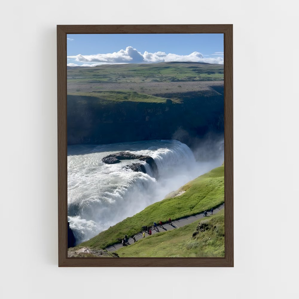 ap-gullfoss waterfall-4 cadre Bois foncé