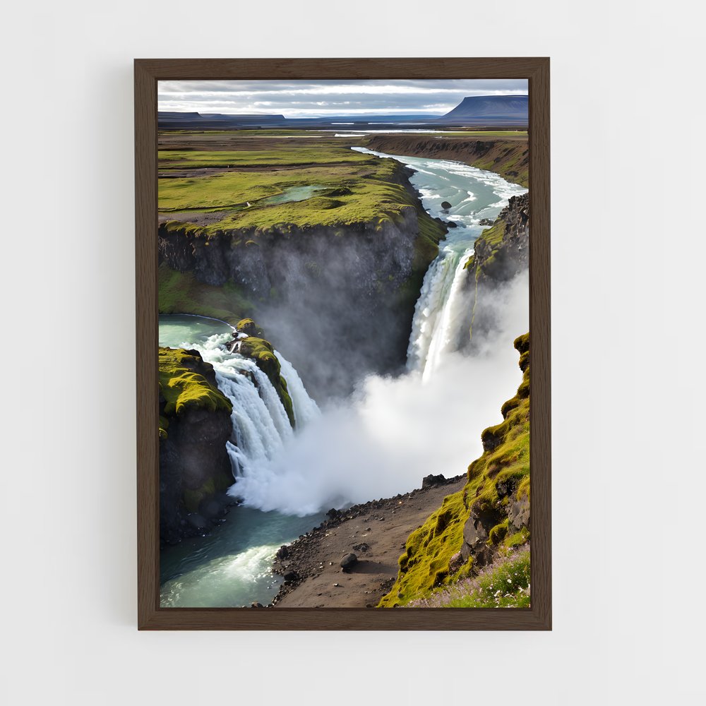 ap-gullfoss waterfall-6 cadre Bois foncé