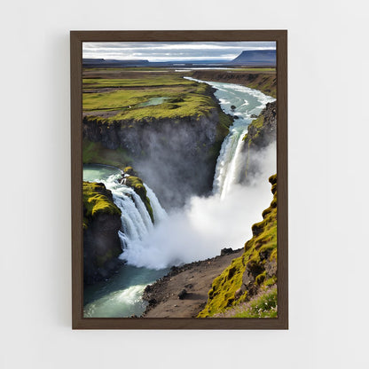 ap-gullfoss waterfall-6 cadre Bois foncé