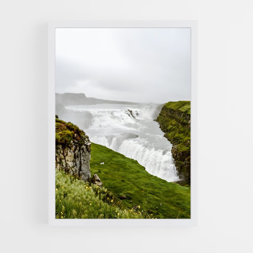 ap-gullfoss waterfall-7 cadre Blanc