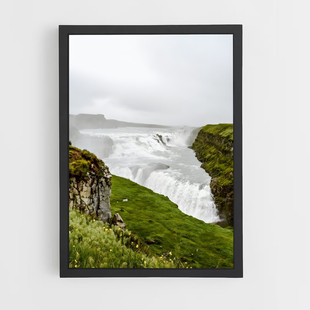 ap-gullfoss waterfall-7 cadre Noir