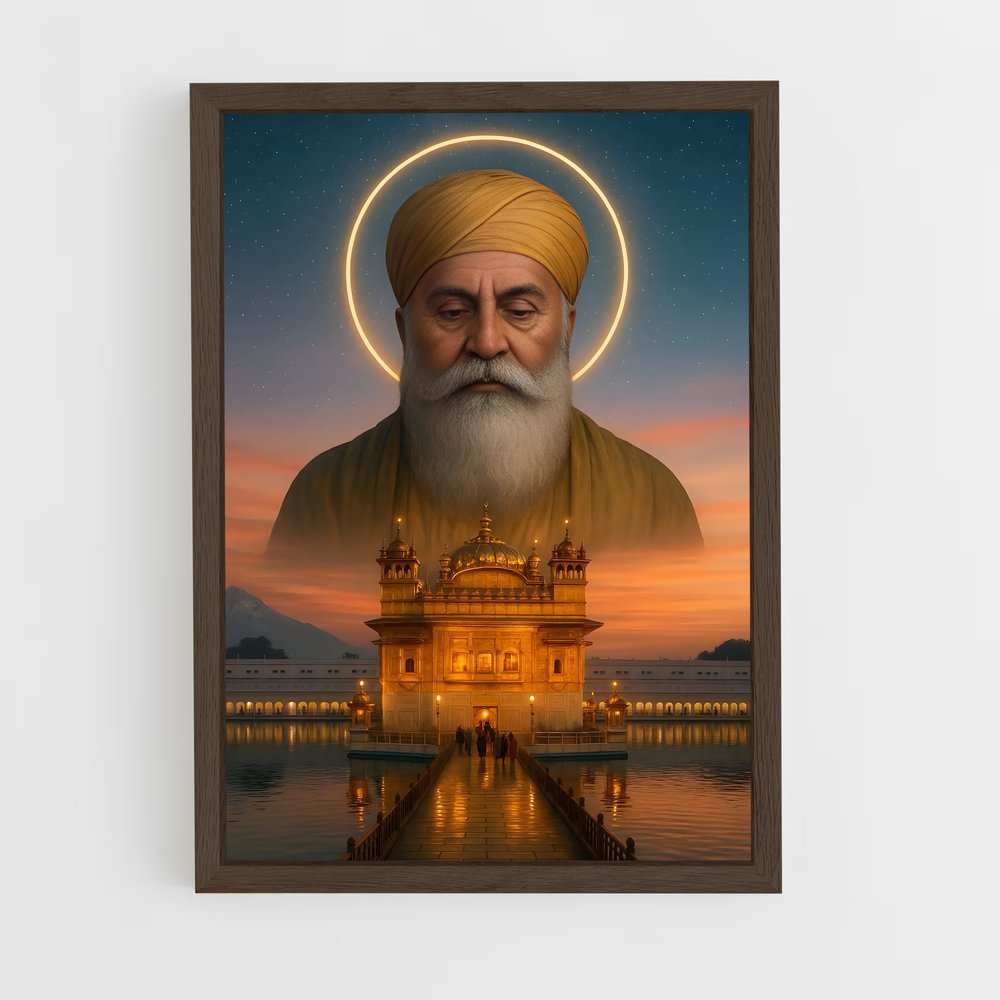ap-guru nanak-1 cadre Bois foncé