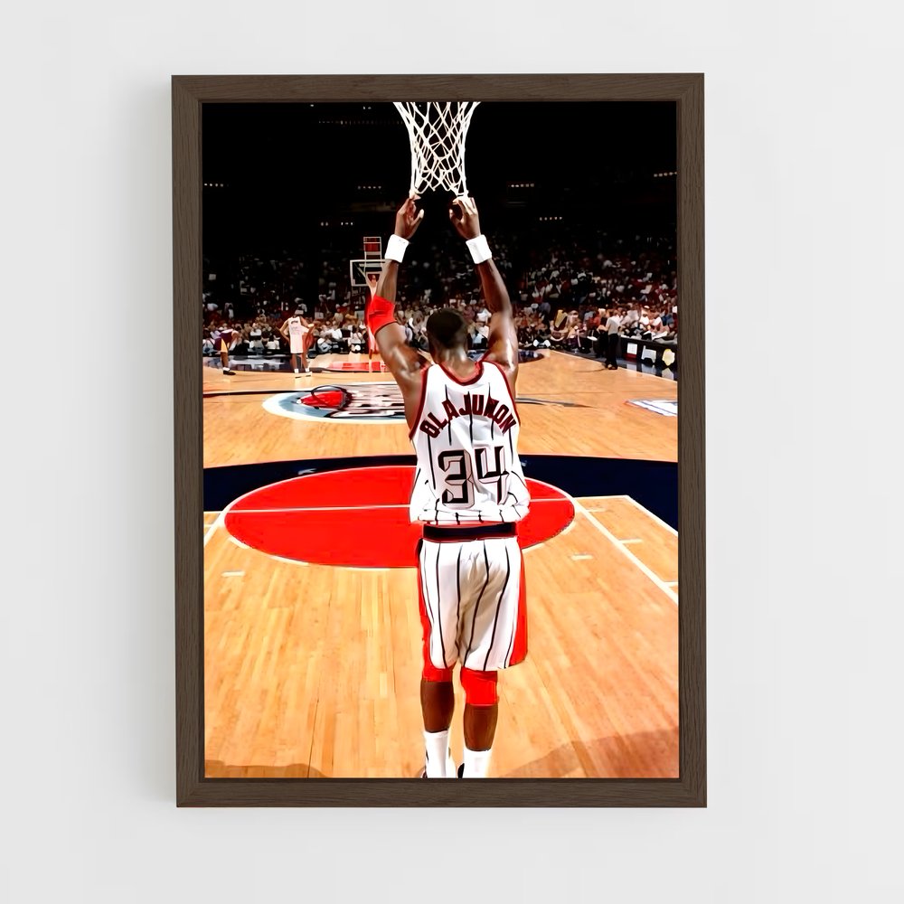 ap-hakeem olajuwon-2 cadre Bois foncé