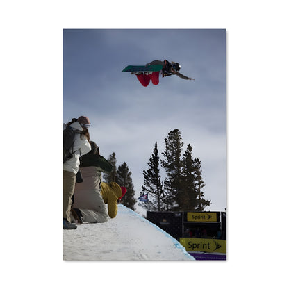 Poster Snowboarder en Vol