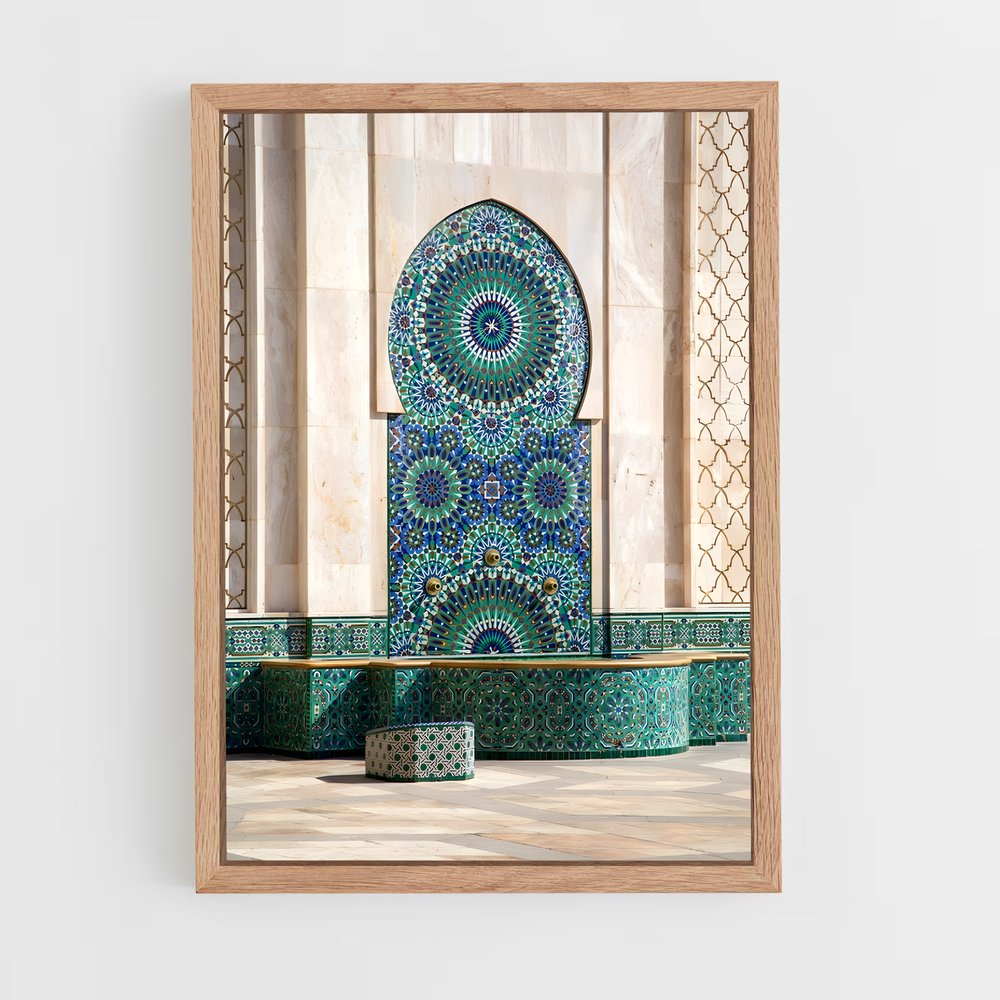 ap-hassan ii mosque casablanca-1 cadre Bois clair