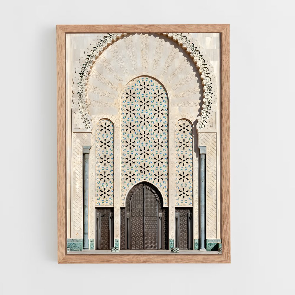 ap-hassan ii mosque casablanca-10 cadre Bois clair