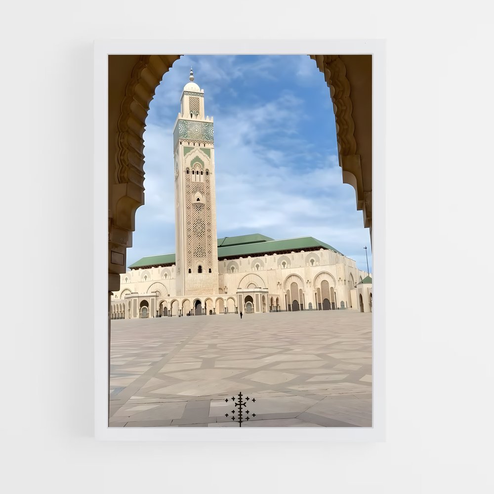 ap-hassan ii mosque casablanca-11 cadre Blanc