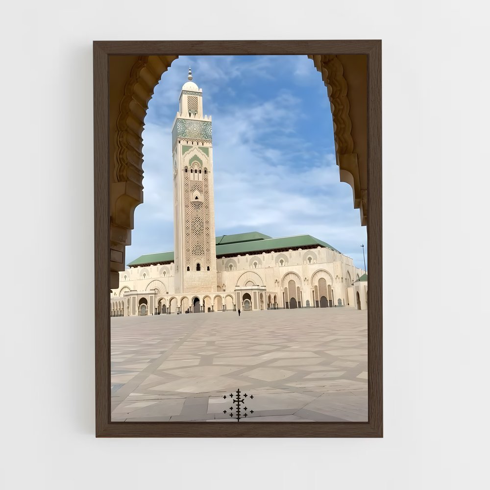 ap-hassan ii mosque casablanca-11 cadre Bois foncé