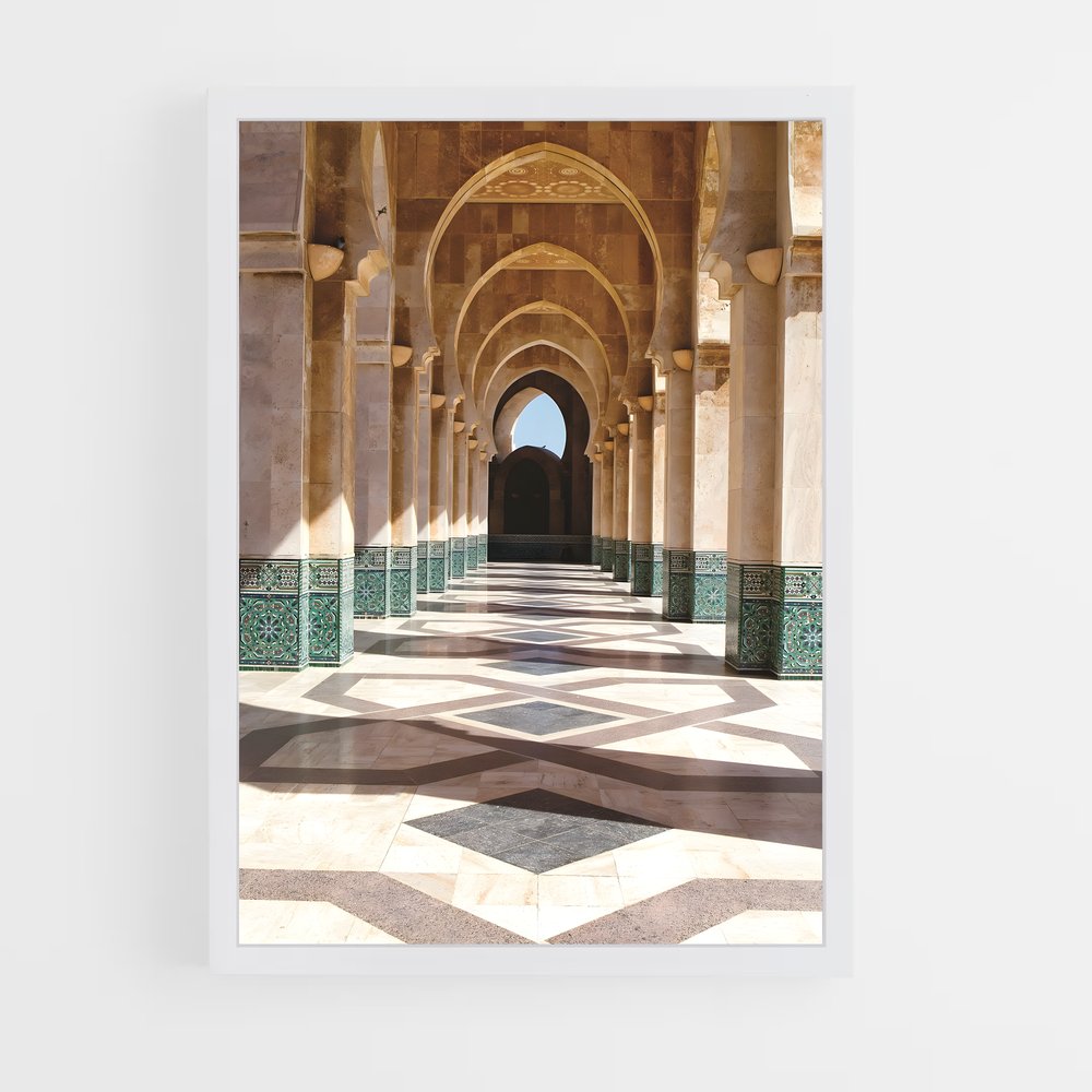 ap-hassan ii mosque casablanca-3 cadre Blanc