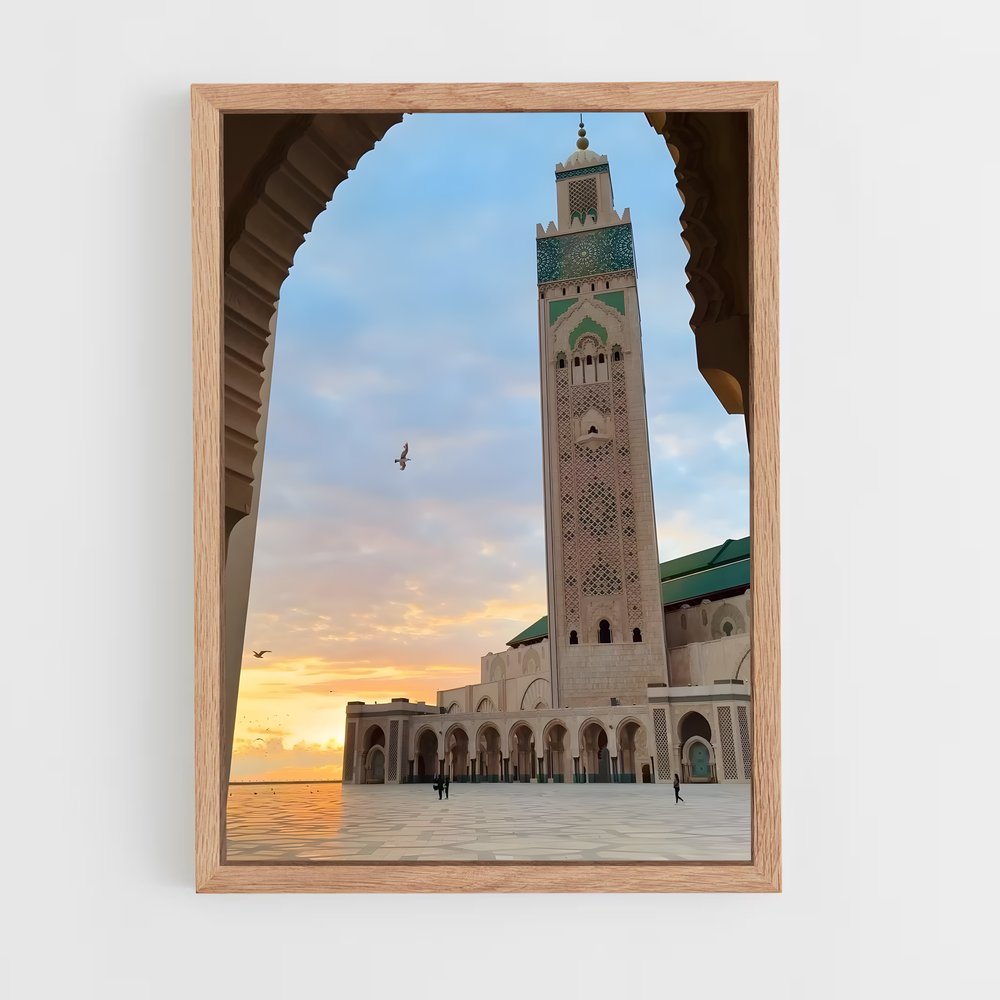 ap-hassan ii mosque casablanca-6 cadre Bois clair
