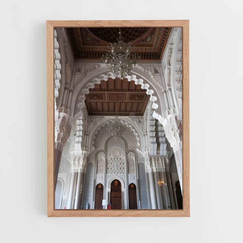 ap-hassan ii mosque casablanca-8 cadre Bois clair