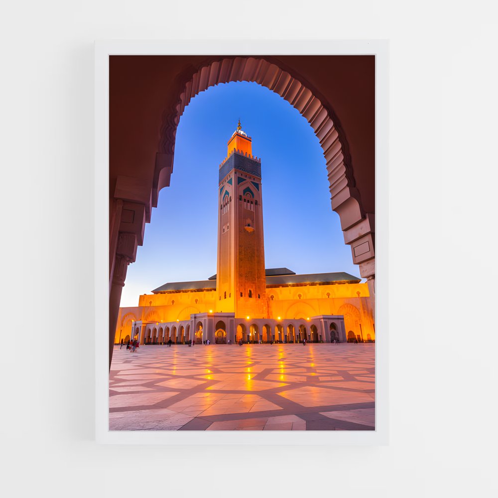 ap-hassan ii mosque casablanca-9 cadre Blanc