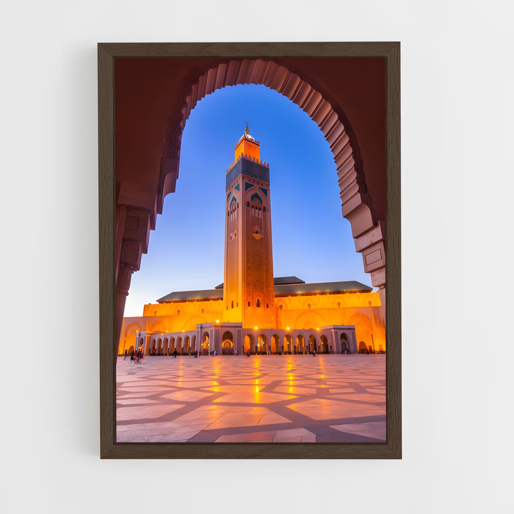 ap-hassan ii mosque casablanca-9 cadre Bois foncé