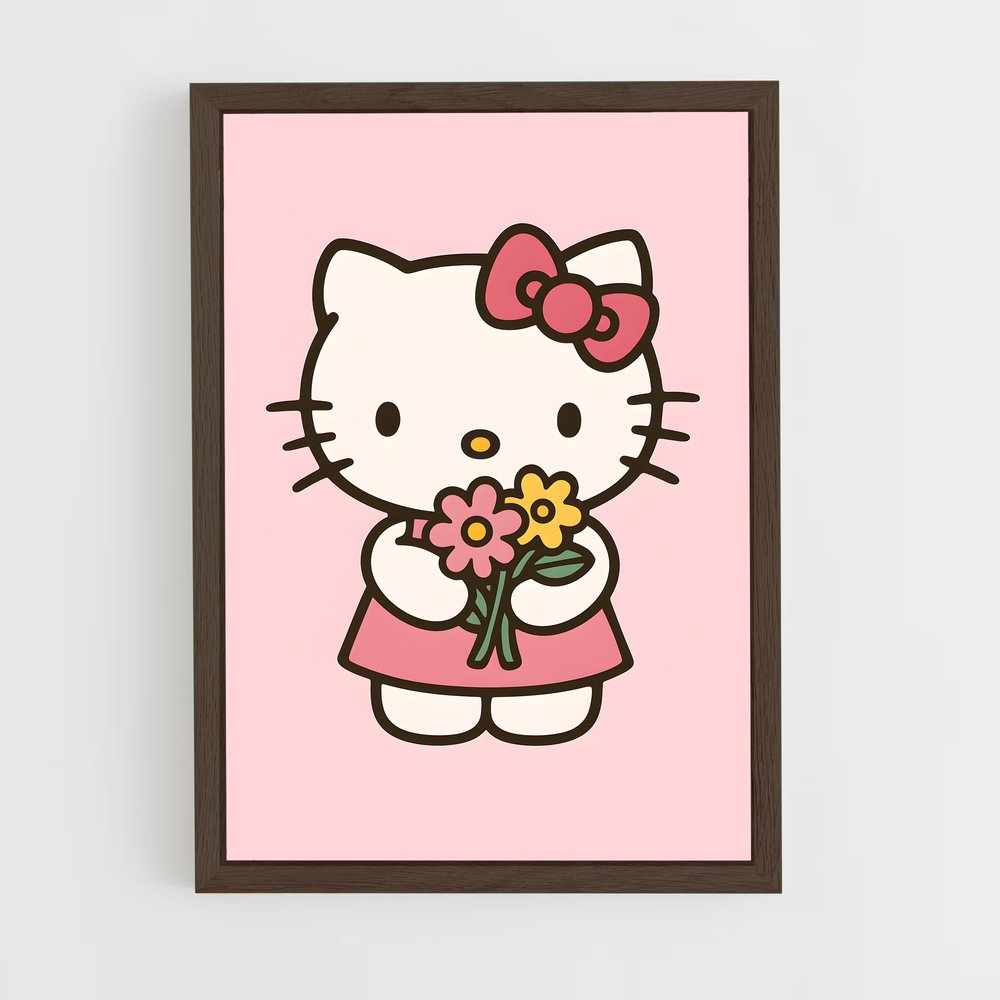 ap-hello kitty-4 cadre Bois foncé