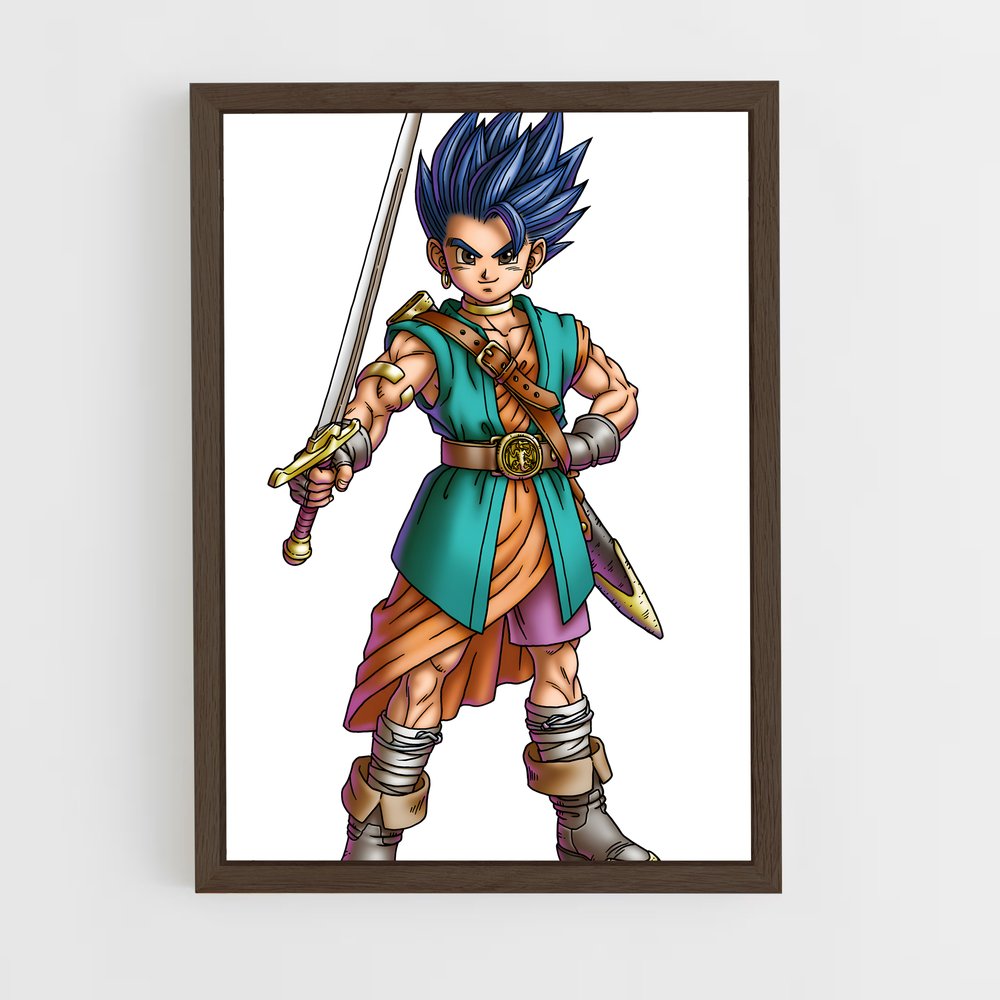 ap-hero dragon quest-1 cadre Bois foncé