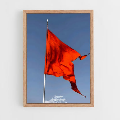 ap-hindu flag-2 cadre Bois clair