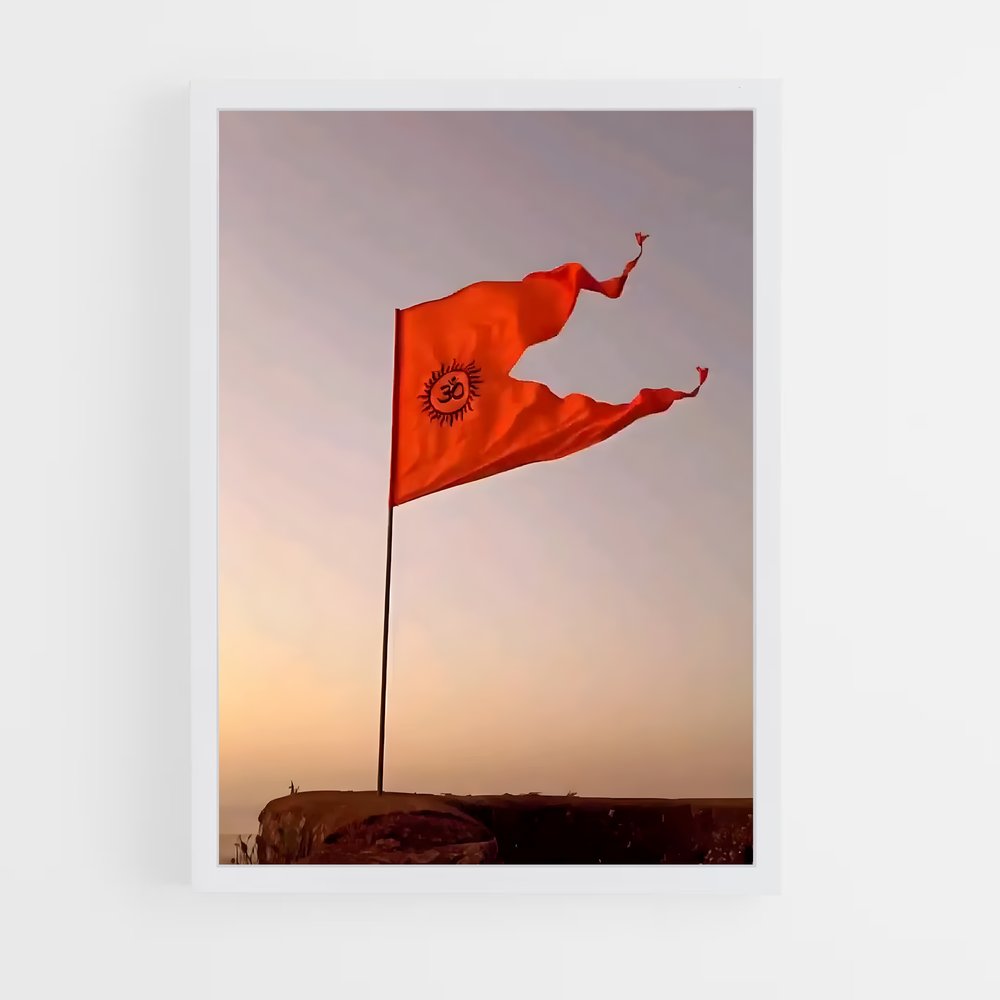 ap-hindu flag-3 cadre Blanc