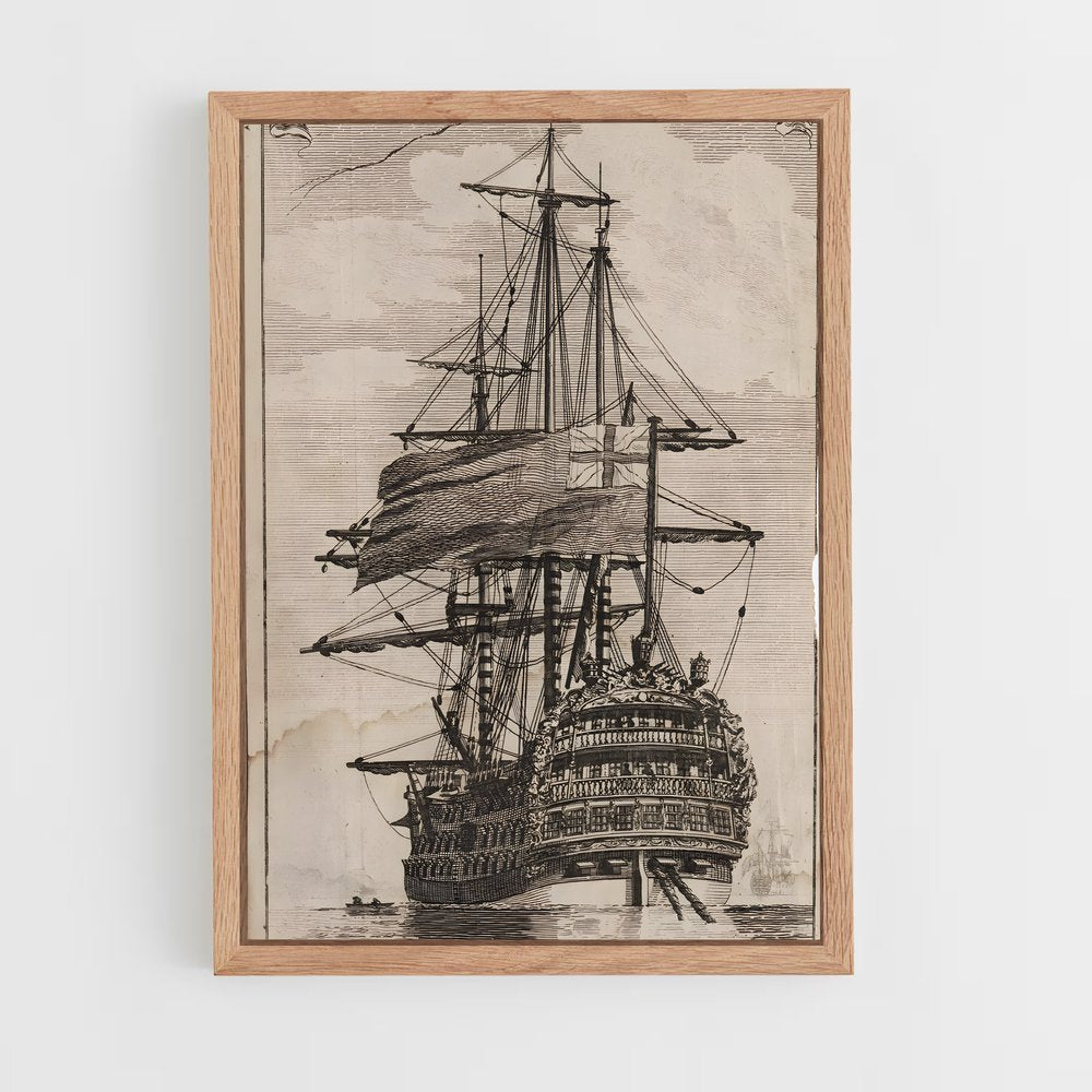 ap-historic ships-3 cadre Bois clair