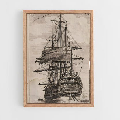 ap-historic ships-3 cadre Bois clair