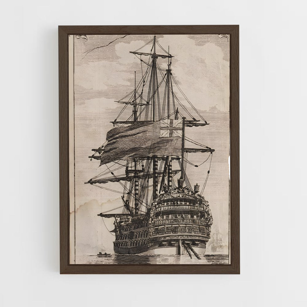 ap-historic ships-3 cadre Bois foncé