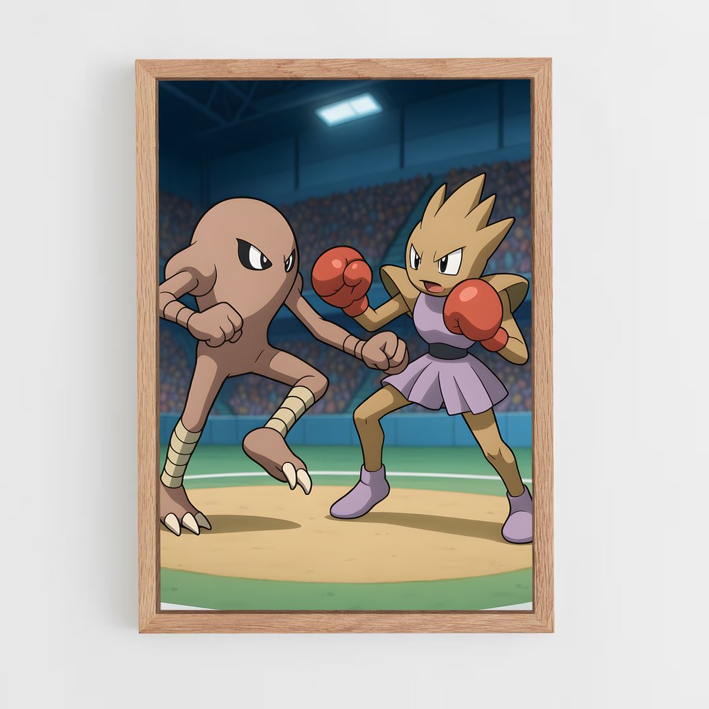 ap-hitmonchan-4 cadre Bois clair
