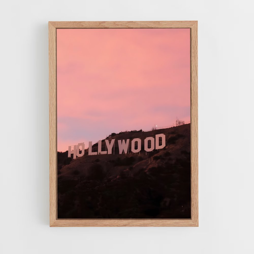 ap-hollywood sign-5 cadre Bois clair