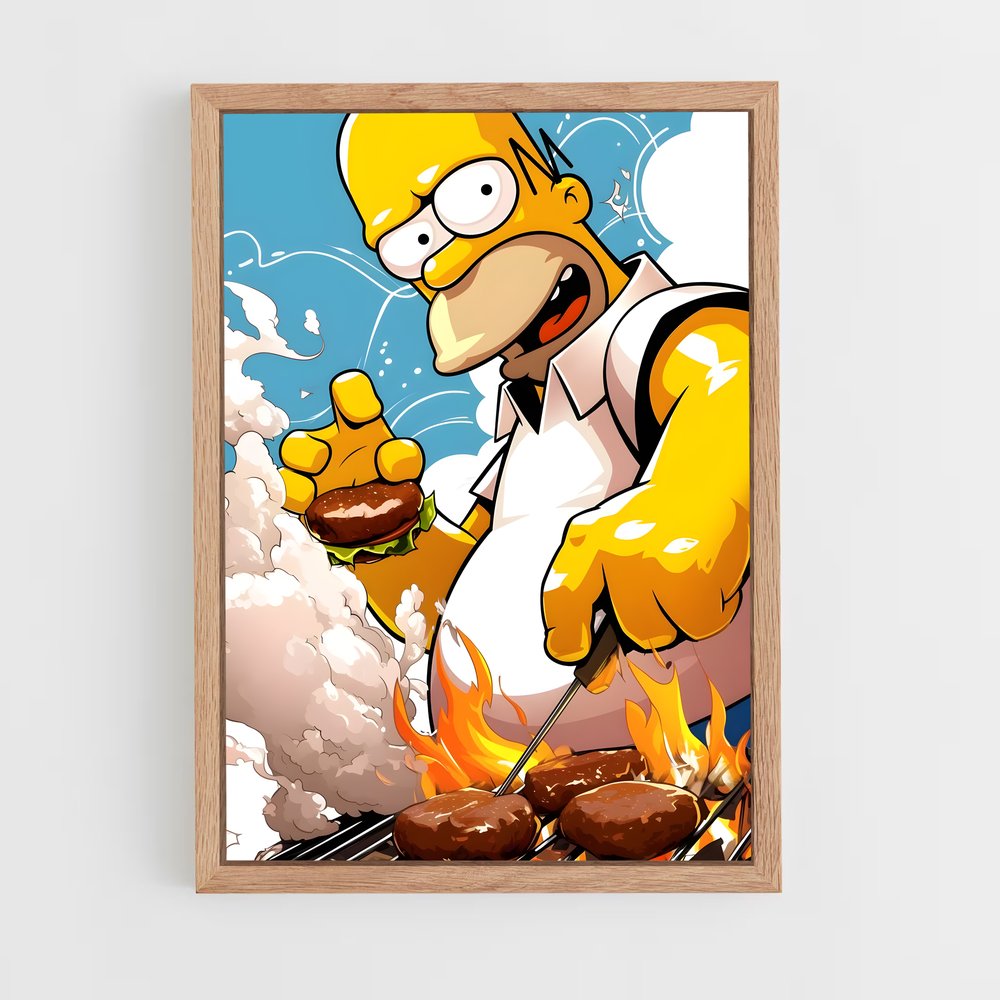 ap-homer simpson-2 cadre Bois clair